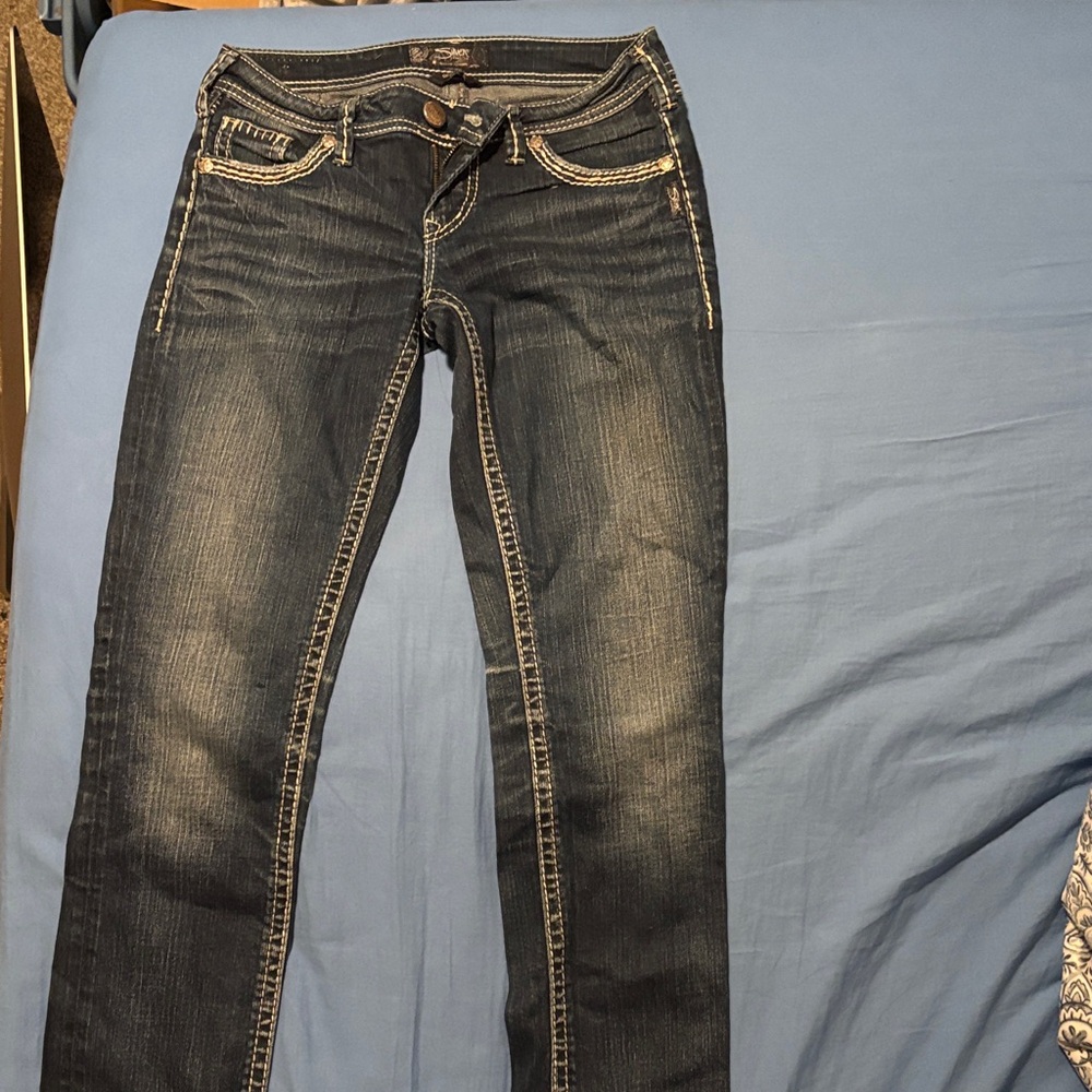 Silver Jeans Women's Dark Indigo Skinny Jeans